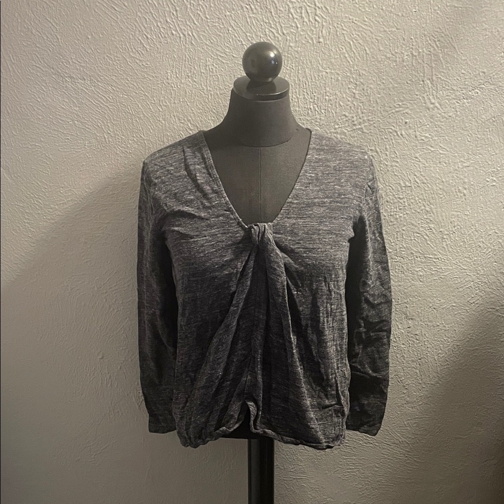 Chic Black Knotted Women's shirt